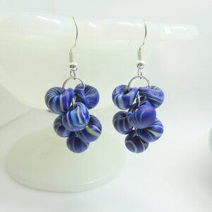 Boro teardrop cluster earrings